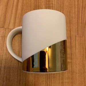 Starbucks Gold Dipped and Matte White Mug
